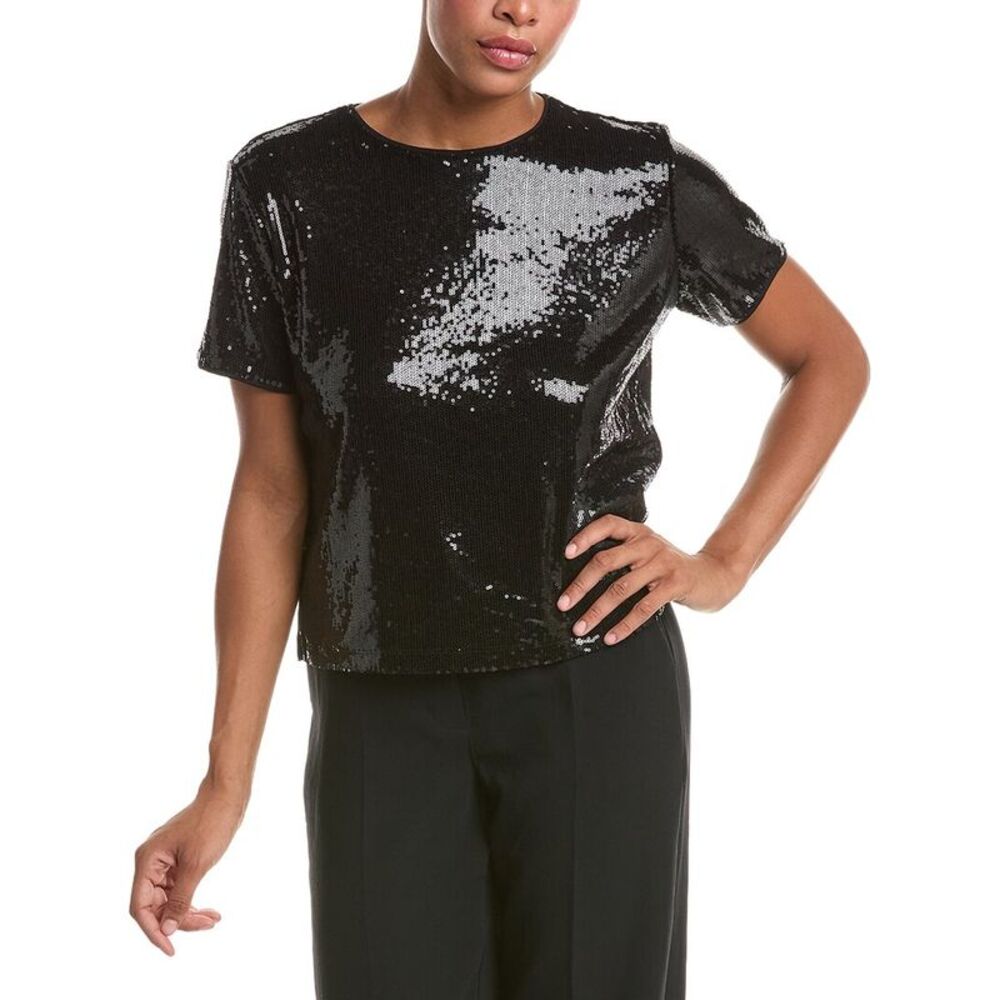 Jude Connally Womens Maude Sequin Top, Black